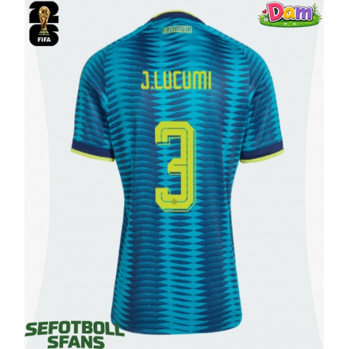 Colombia Jhon Lucumi #3 Bortatröja Kvinnor VM 2026 Kortärmad